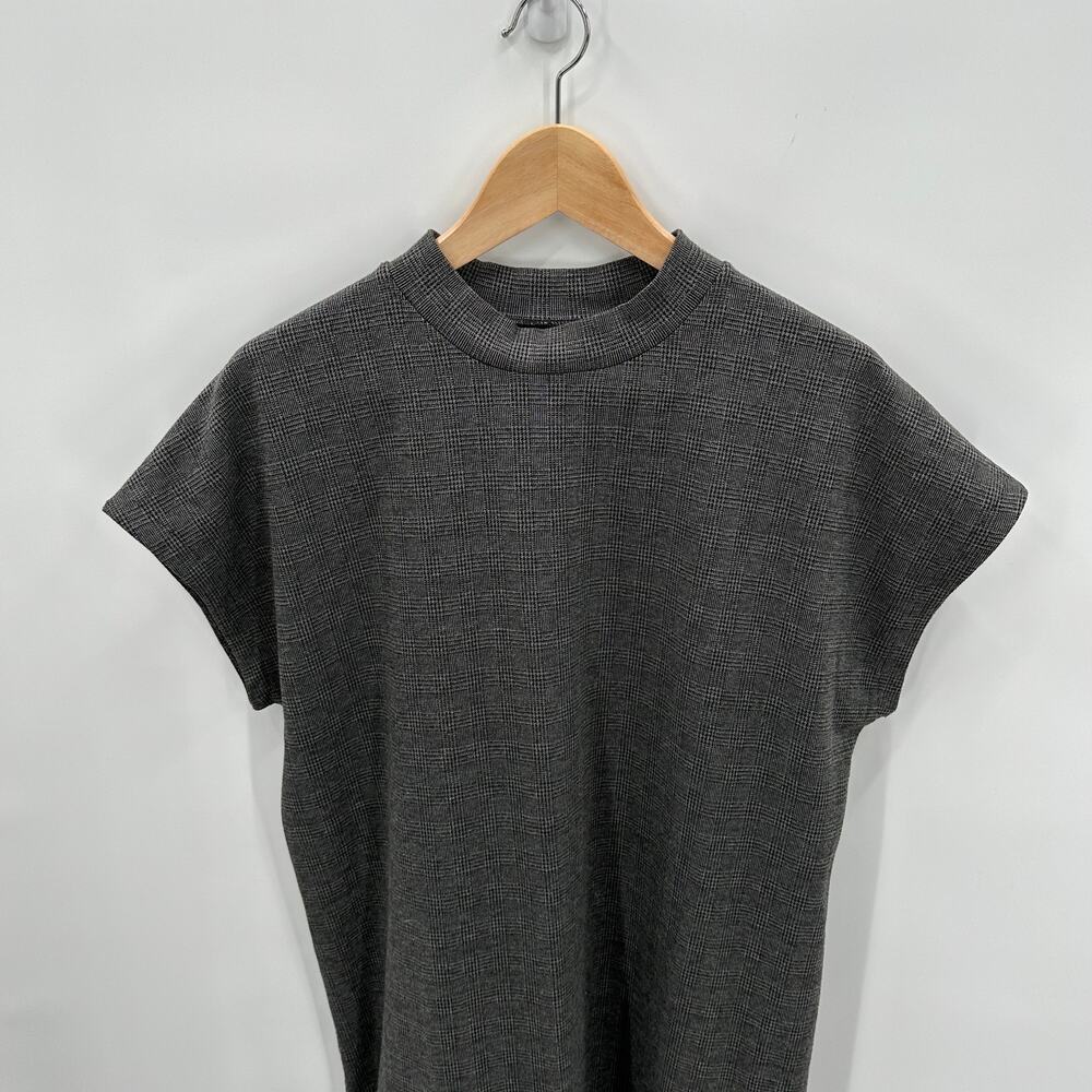 Madewell Mockneck Tee Dress in Glen Plaid AB367 // M - Picture 6 of 12